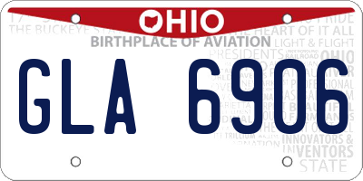 OH license plate GLA6906