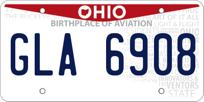 OH license plate GLA6908