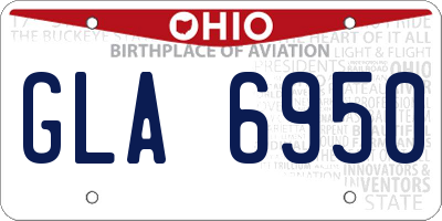 OH license plate GLA6950