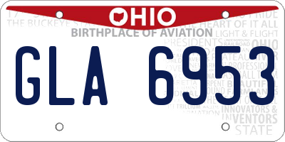 OH license plate GLA6953