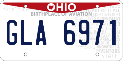 OH license plate GLA6971