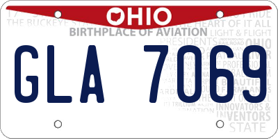 OH license plate GLA7069