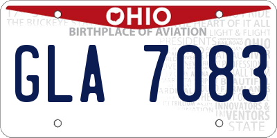 OH license plate GLA7083