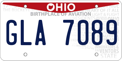 OH license plate GLA7089