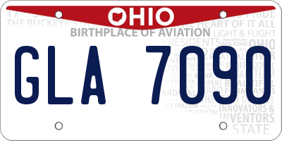 OH license plate GLA7090