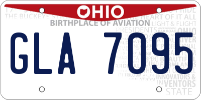 OH license plate GLA7095