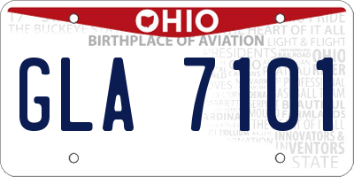 OH license plate GLA7101