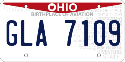 OH license plate GLA7109