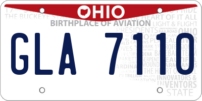 OH license plate GLA7110
