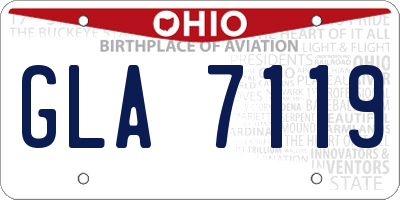 OH license plate GLA7119