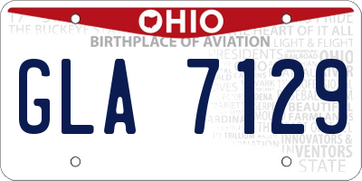 OH license plate GLA7129