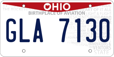 OH license plate GLA7130