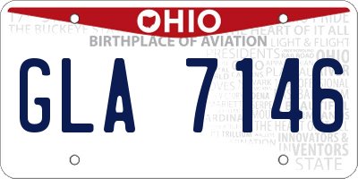 OH license plate GLA7146