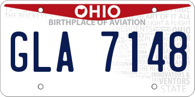 OH license plate GLA7148