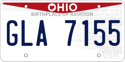 OH license plate GLA7155
