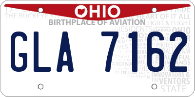 OH license plate GLA7162