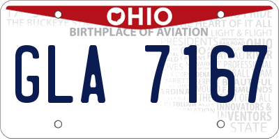 OH license plate GLA7167