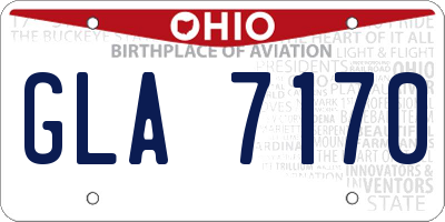 OH license plate GLA7170