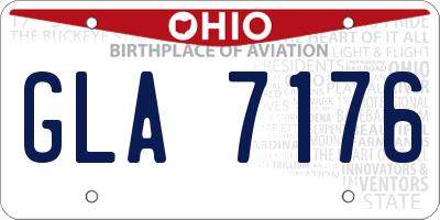 OH license plate GLA7176