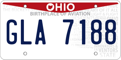 OH license plate GLA7188
