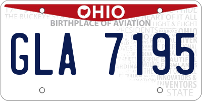 OH license plate GLA7195