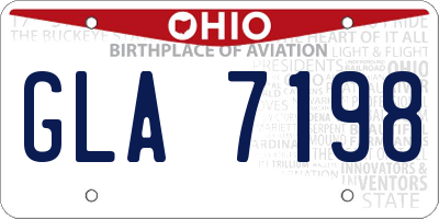 OH license plate GLA7198