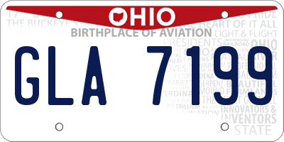OH license plate GLA7199