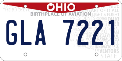 OH license plate GLA7221