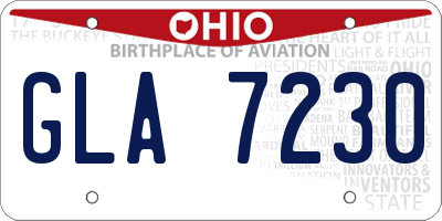 OH license plate GLA7230