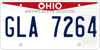 OH license plate GLA7264