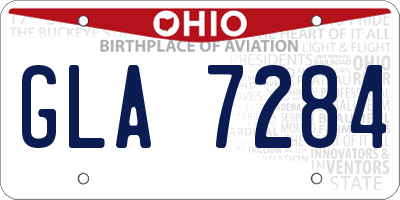 OH license plate GLA7284