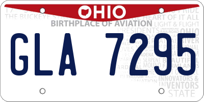 OH license plate GLA7295