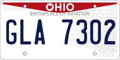 OH license plate GLA7302