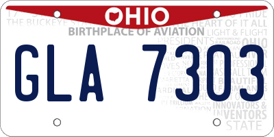 OH license plate GLA7303