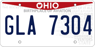 OH license plate GLA7304