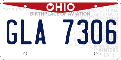 OH license plate GLA7306