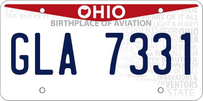 OH license plate GLA7331