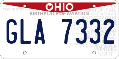 OH license plate GLA7332