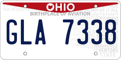 OH license plate GLA7338