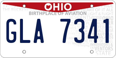 OH license plate GLA7341