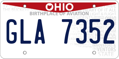 OH license plate GLA7352