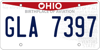 OH license plate GLA7397