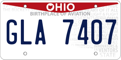 OH license plate GLA7407