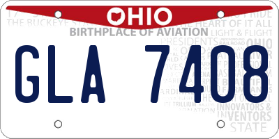 OH license plate GLA7408