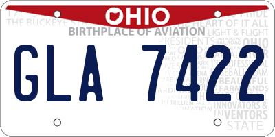 OH license plate GLA7422