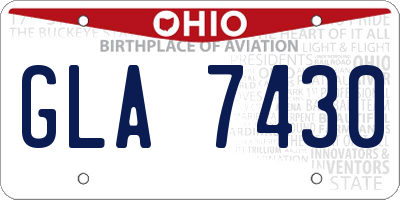 OH license plate GLA7430