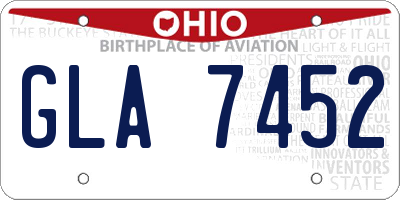 OH license plate GLA7452