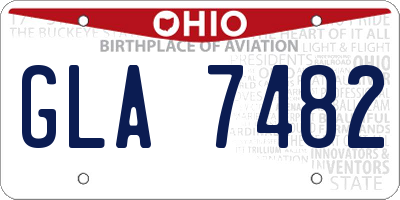 OH license plate GLA7482