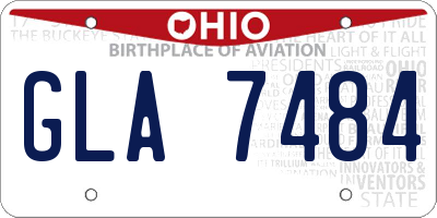 OH license plate GLA7484