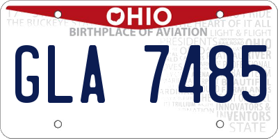 OH license plate GLA7485